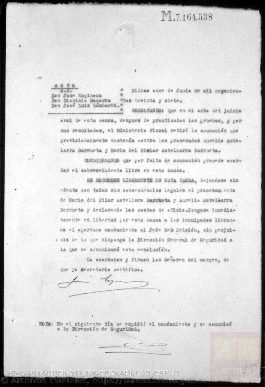Imagen 21 · Resolución final · 11 de junio de 1937