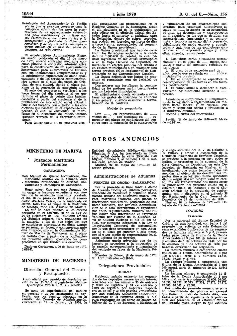 Página con el asiento · BOE n.º 156, p. 10344