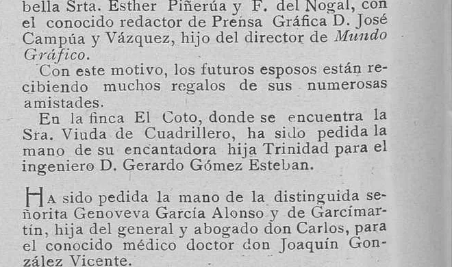 Recorte legible de El Coto · 1924